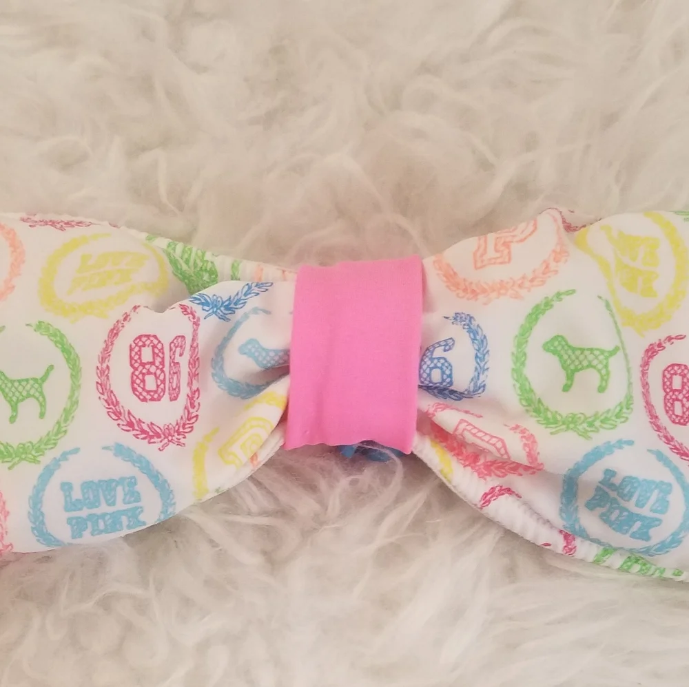 VERY RARE:  2008 VINTAGE VICTORIA'S SECRET FASHION SHOW PINK 86 GRAFFITI BIKINI